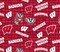 NCAA University of Wisconsin Allover 108" Wideback Cotton Fabric by the Yard